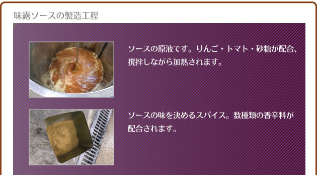 ソースができる工程